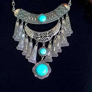 Sahara Royal Blue Necklace & earring.